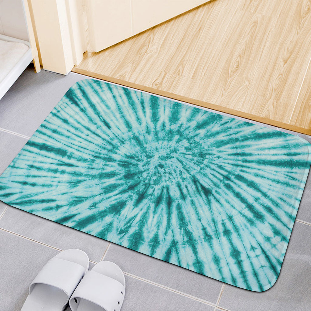 Turquoise Tie Dye Print Indoor Door Mat