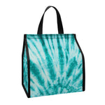 Turquoise Tie Dye Print Insulated Lunch Tote