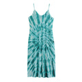 Turquoise Tie Dye Print Jersey Midi Cami Dress