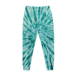 Turquoise Tie Dye Print Jogger Pants