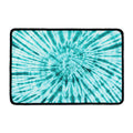 Turquoise Tie Dye Print Kitchen Mat