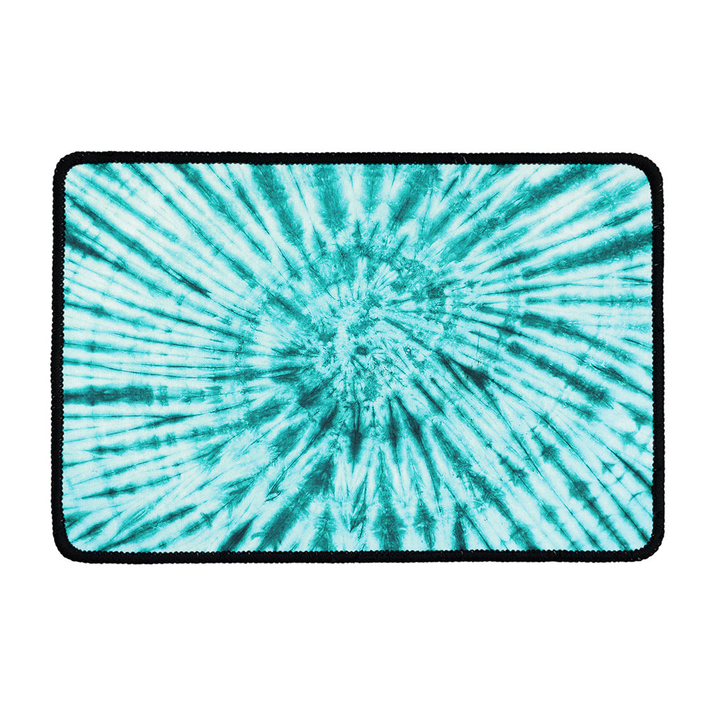 Turquoise Tie Dye Print Kitchen Mat