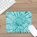 Turquoise Tie Dye Print Mouse Pad