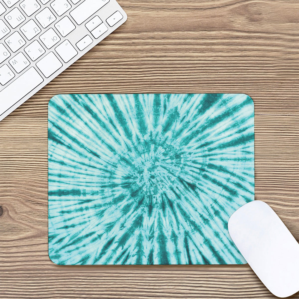 Turquoise Tie Dye Print Mouse Pad