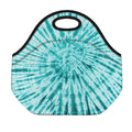 Turquoise Tie Dye Print Neoprene Lunch Bag