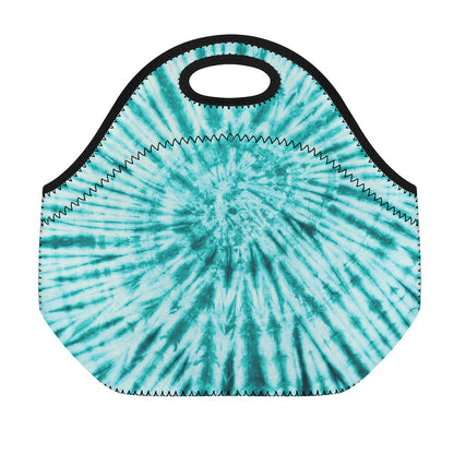 Turquoise Tie Dye Print Neoprene Lunch Bag