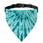 Turquoise Tie Dye Print Over The Collar Dog Bandana
