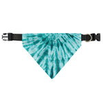 Turquoise Tie Dye Print Over The Collar Dog Bandana
