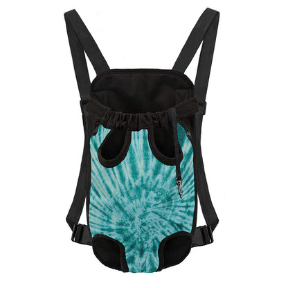 Turquoise Tie Dye Print Pet Carrier Backpack