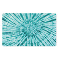 Turquoise Tie Dye Print Polyester Doormat