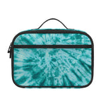 Turquoise Tie Dye Print Portable Lunch Bag