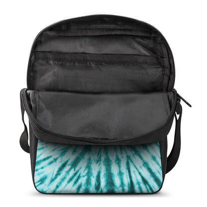 Turquoise Tie Dye Print Rectangular Crossbody Bag