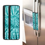 Turquoise Tie Dye Print Refrigerator Handle Covers