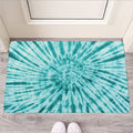 Turquoise Tie Dye Print Rubber Doormat