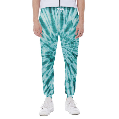 Turquoise Tie Dye Print Scuba Joggers