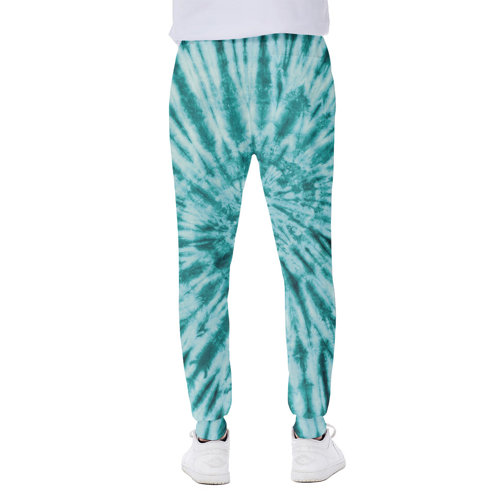 Turquoise Tie Dye Print Scuba Joggers