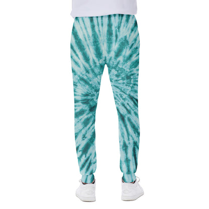 Turquoise Tie Dye Print Scuba Joggers