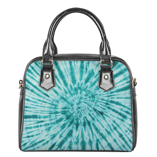 Turquoise Tie Dye Print Shoulder Handbag