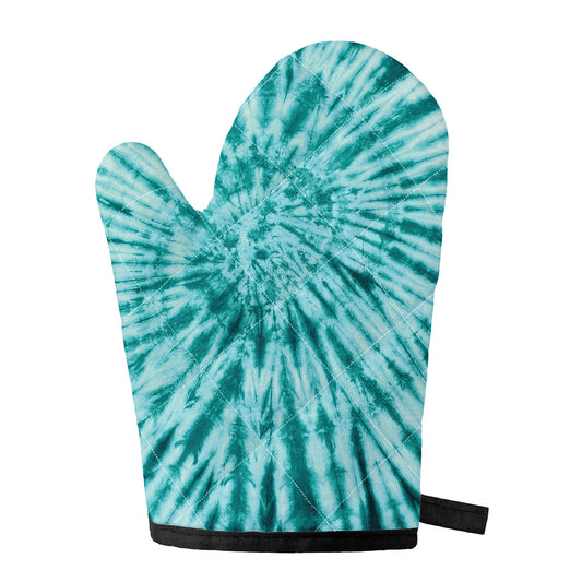 Turquoise Tie Dye Print Single Oven Mitt