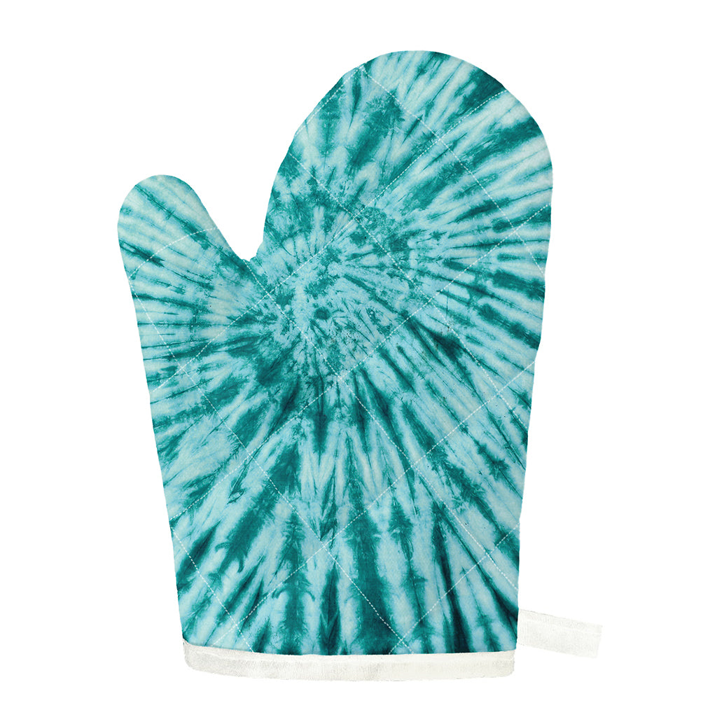 Turquoise Tie Dye Print Single Oven Mitt