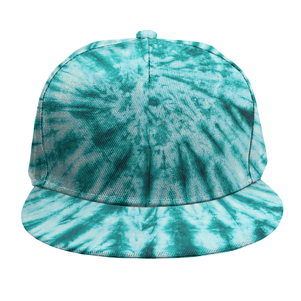 Turquoise Tie Dye Print Snapback Cap