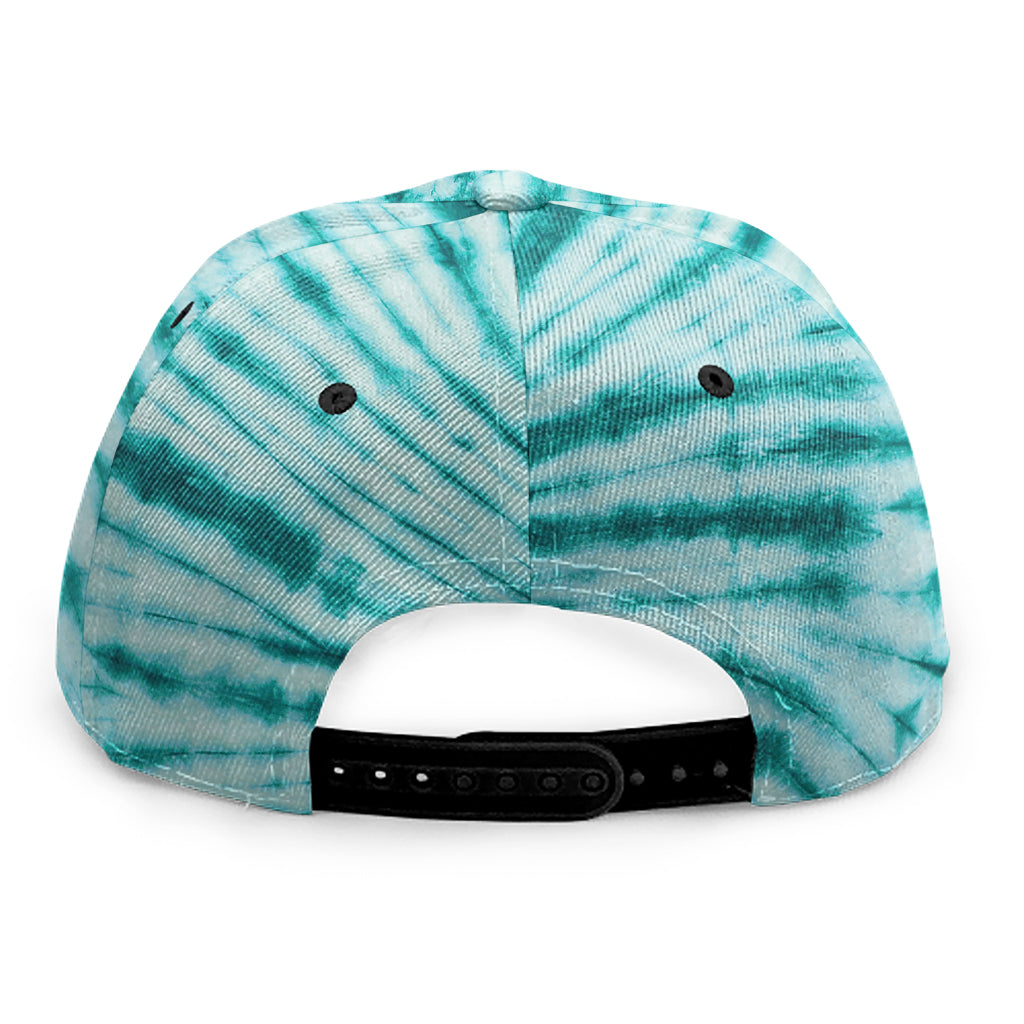 Turquoise Tie Dye Print Snapback Cap