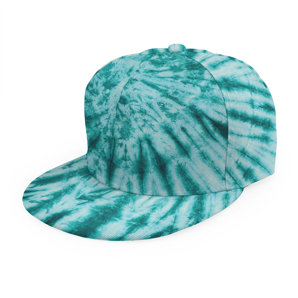 Turquoise Tie Dye Print Snapback Cap