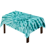 Turquoise Tie Dye Print Tablecloth