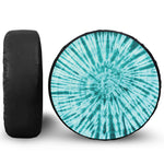 Turquoise Tie Dye Print Tire Cover
