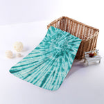 Turquoise Tie Dye Print Towel