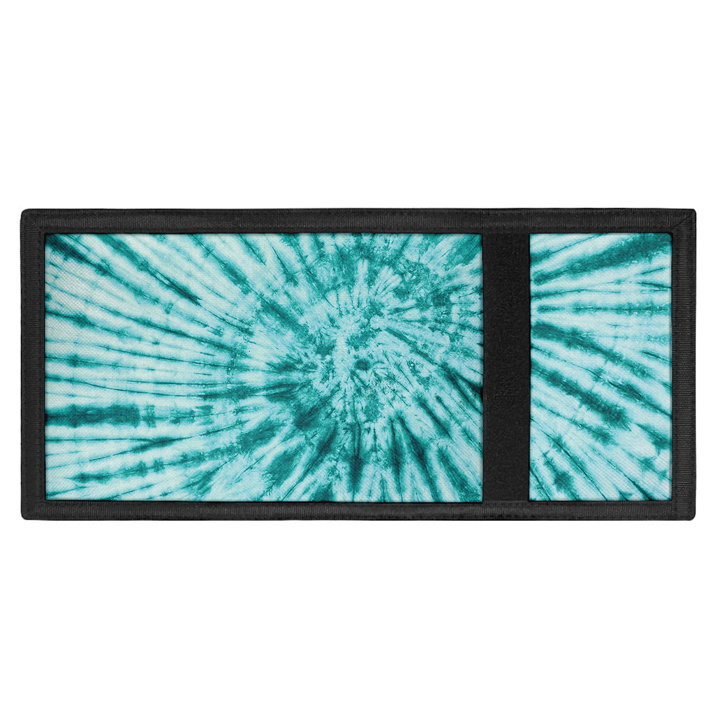 Turquoise Tie Dye Print Trifold Wallet