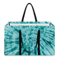 Turquoise Tie Dye Print Utility Tote Bag