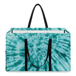 Turquoise Tie Dye Print Utility Tote Bag
