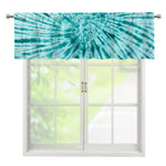 Turquoise Tie Dye Print Window Valance