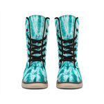 Turquoise Tie Dye Print Winter Boots