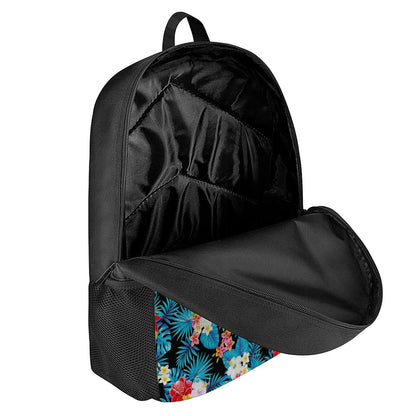 Turquoise Tropical Hawaii Pattern Print 17 Inch Backpack