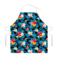 Turquoise Tropical Hawaii Pattern Print Adjustable Apron