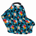 Turquoise Tropical Hawaii Pattern Print Baby Seat Cover