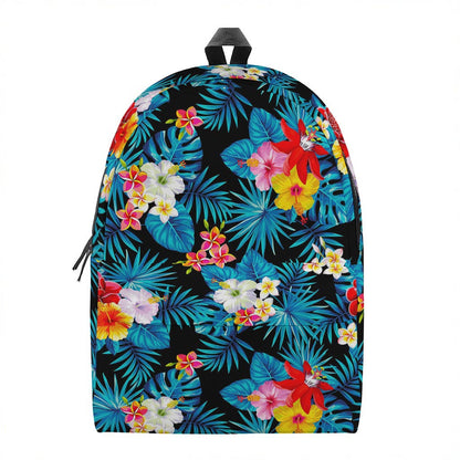 Turquoise Tropical Hawaii Pattern Print Backpack