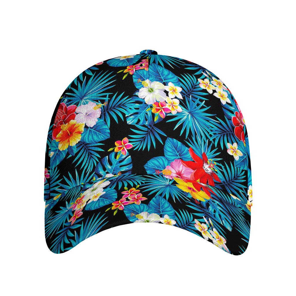 Turquoise Tropical Hawaii Pattern Print Baseball Cap