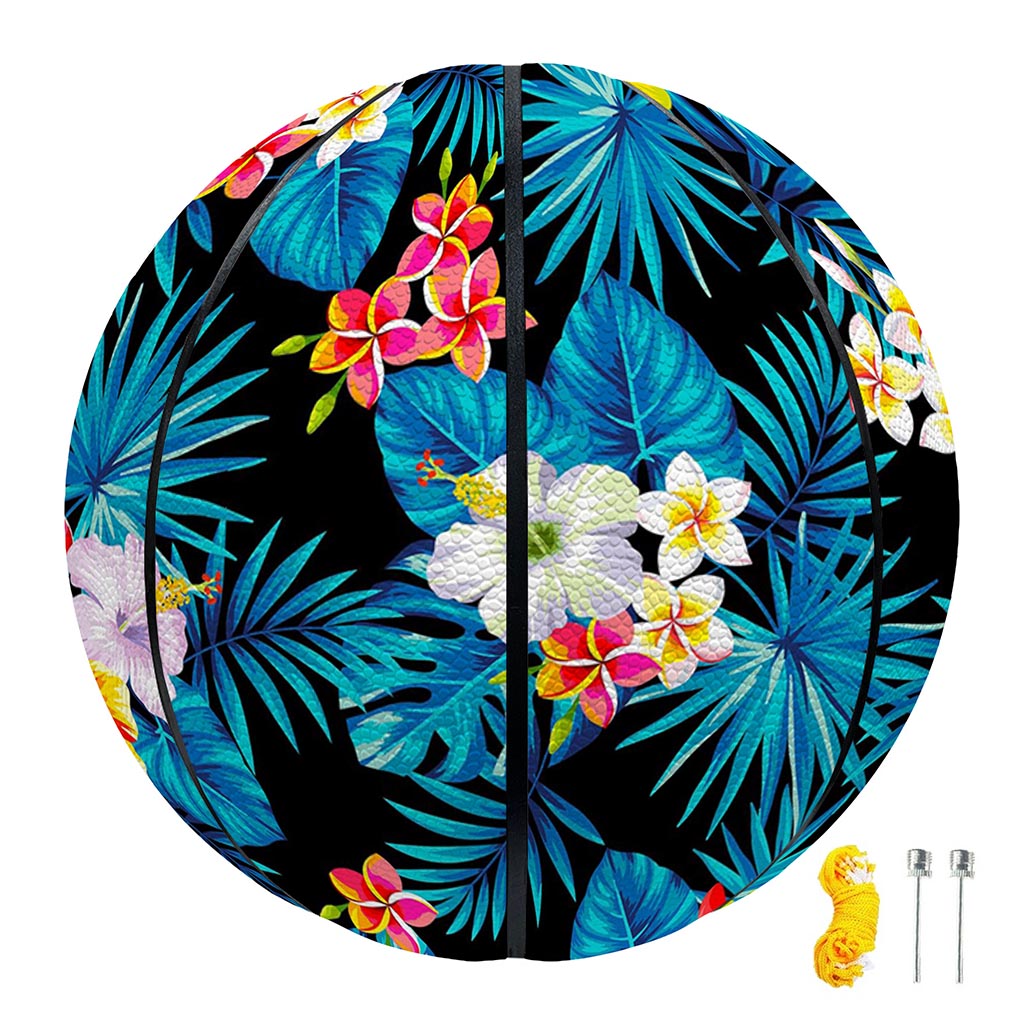 Turquoise Tropical Hawaii Pattern Print Basketball