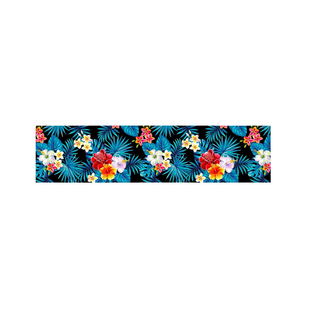 Turquoise Tropical Hawaii Pattern Print Bed Runner