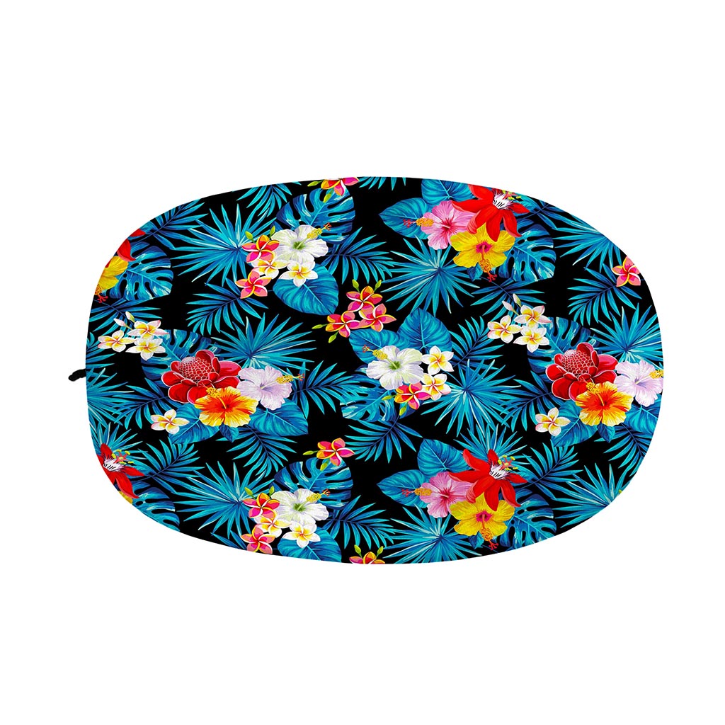 Turquoise Tropical Hawaii Pattern Print Car Side Mirror Covers