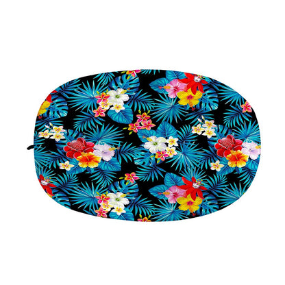 Turquoise Tropical Hawaii Pattern Print Car Side Mirror Covers