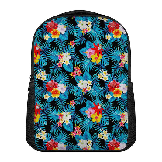 Turquoise Tropical Hawaii Pattern Print Casual Backpack