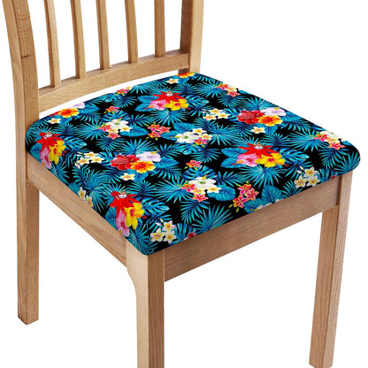 Turquoise Tropical Hawaii Pattern Print Chair Cushion Cover