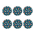 Turquoise Tropical Hawaii Pattern Print Coaster Set