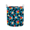Turquoise Tropical Hawaii Pattern Print Collapsible Laundry Basket