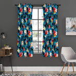Turquoise Tropical Hawaii Pattern Print Curtain