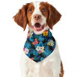 Turquoise Tropical Hawaii Pattern Print Dog Bandana